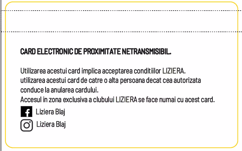 Liziera Card Design Back