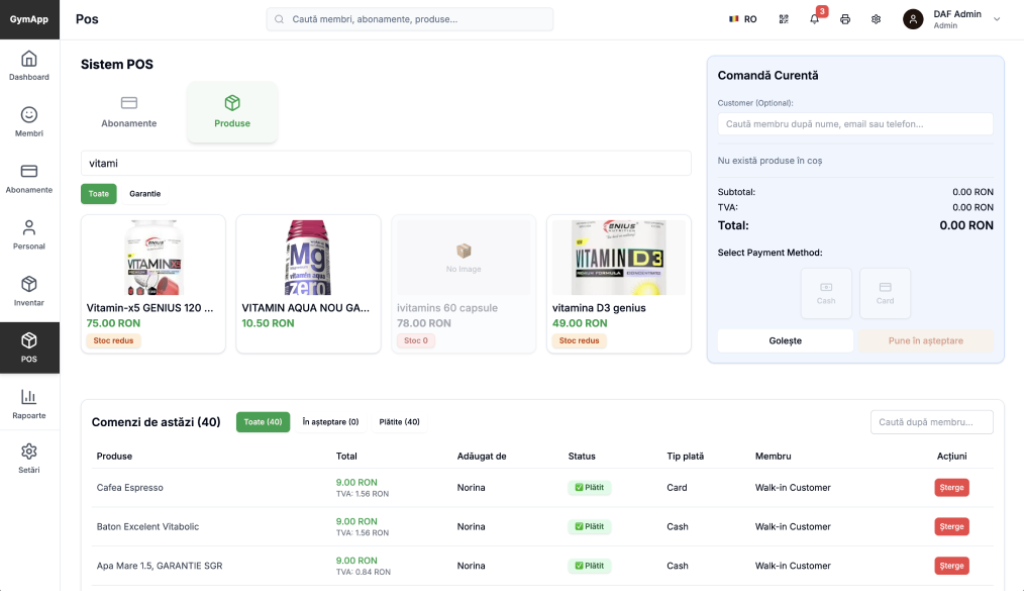 SmartGym — vânzări și recepție
